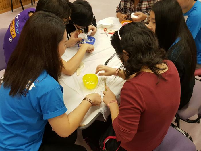 Making soap together!