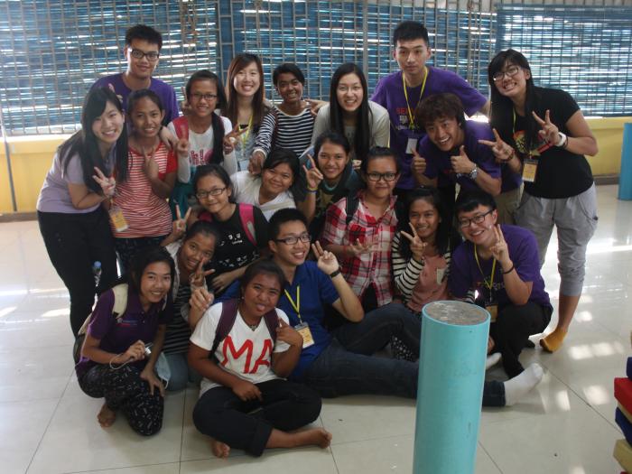 A group picture taken at one of the Cambodian Children's Fund centers