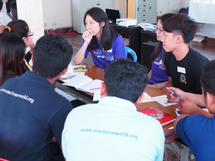 Having a role play on negotiation skills