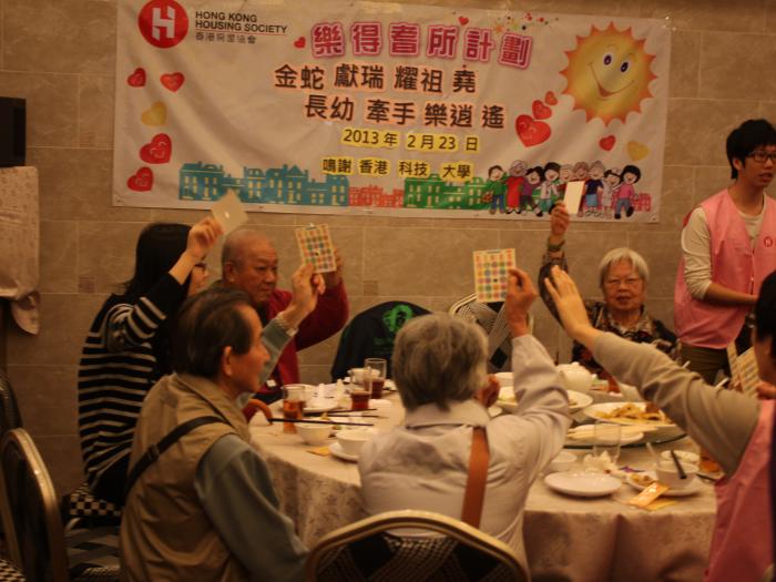 Elders enjoying the games during Spring Lunch