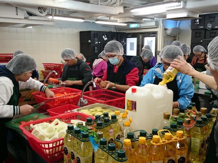 Preparing ingredients & oil