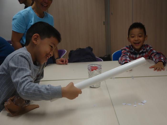 The kids was surprised by the experiment