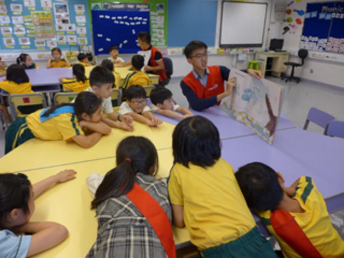 Children enjoying the storytelling