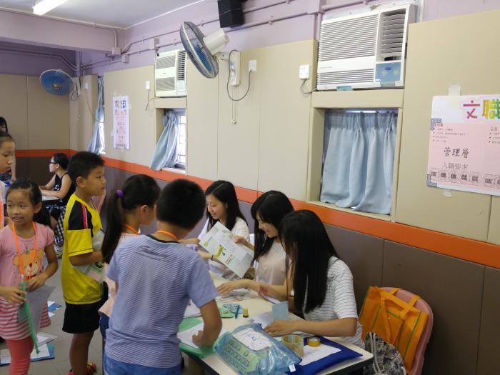 Children playing stations games