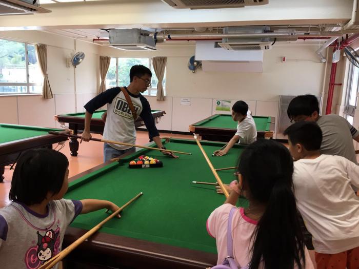 Children acting different roles in the simulation game