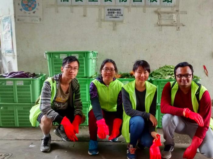 Volunteers helped transport the surplus food to the collection point run by Food Angel