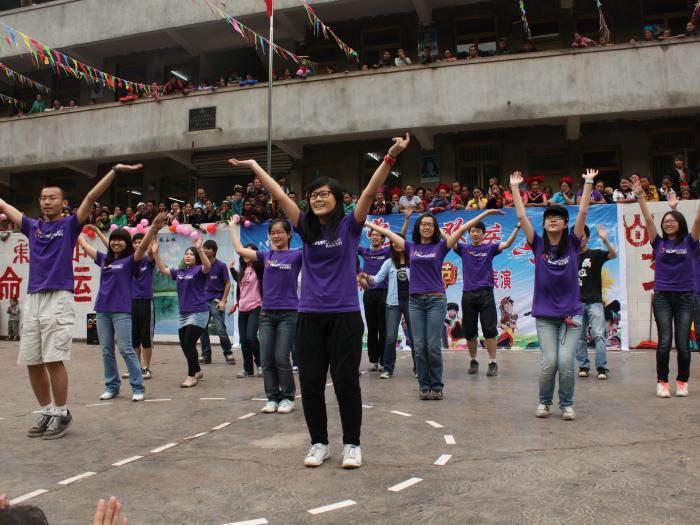 Our students dancing in the celebration