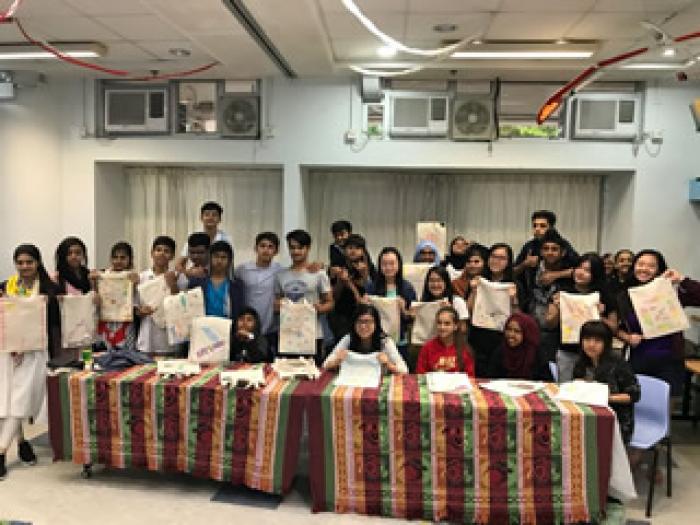 Everyone feels happy after making beautiful handicrafts