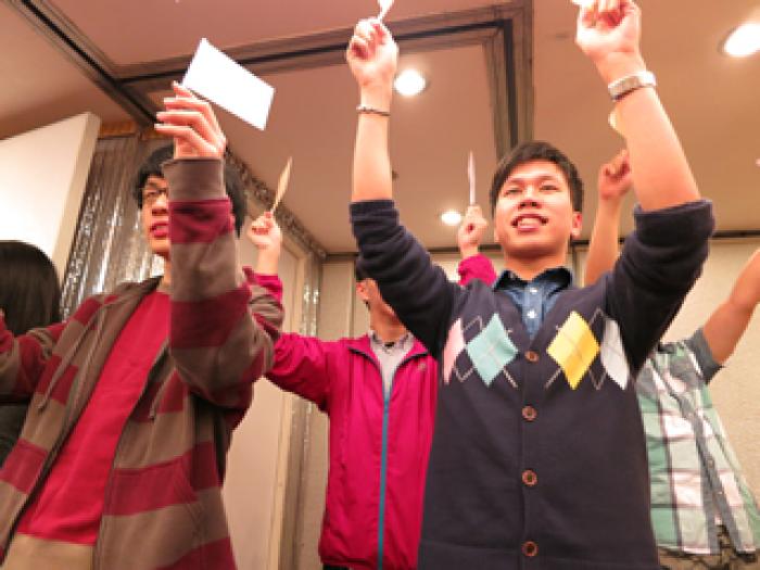 Volunteers exercising with the elders to have some exercise