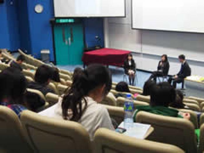 Senior Youth & Education Office of ICAC sharing with our students after the film appreciation