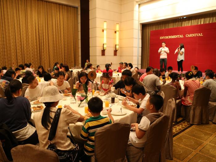 Children enjoying the happy buffet time