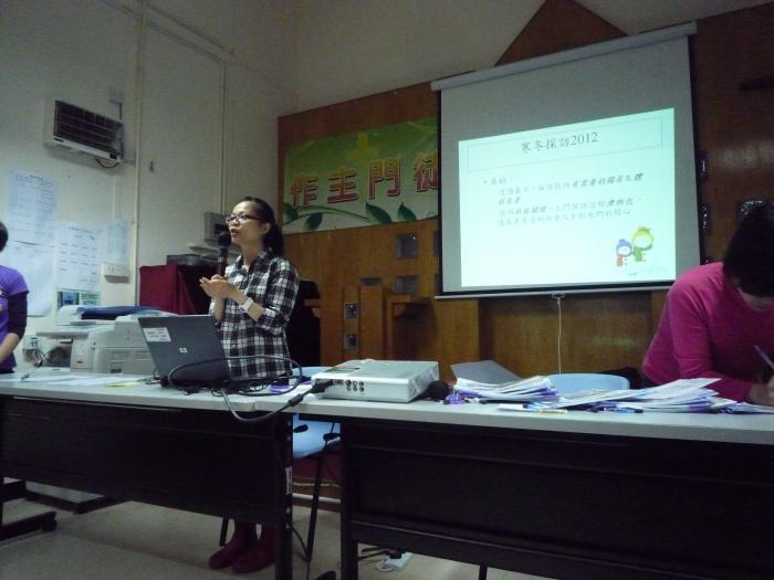 Volunteers attending a briefing before reaching out