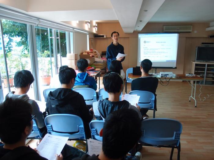 Volunteers attending a briefing for the service