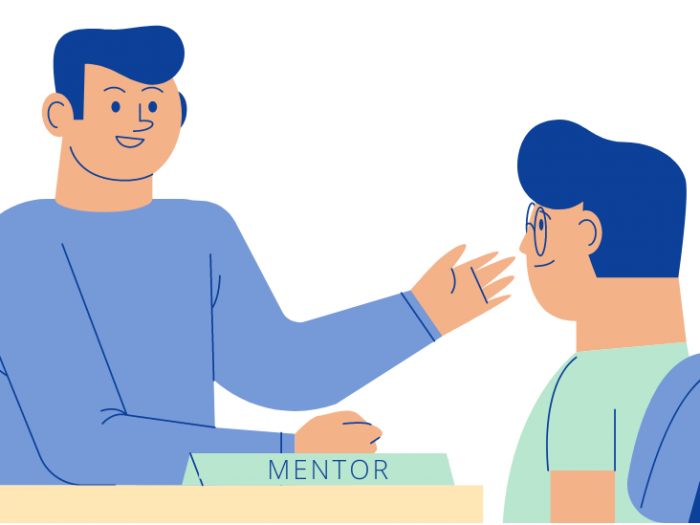 Mentor is providing advice to a student