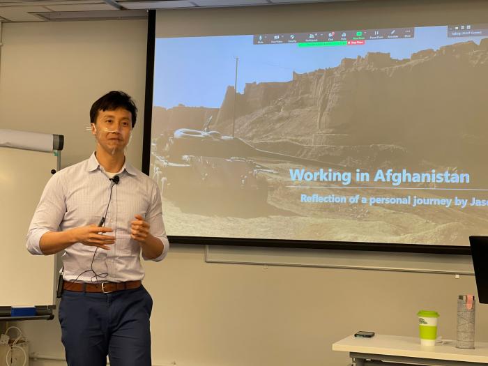 Jason shared his experience of working in Afghanistan