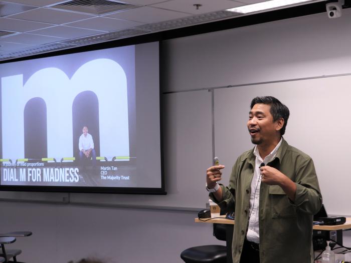 Martin sharing his stories.