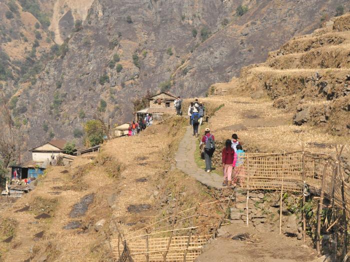 A 3 hour walk to a remote village school in Lower Chipla 