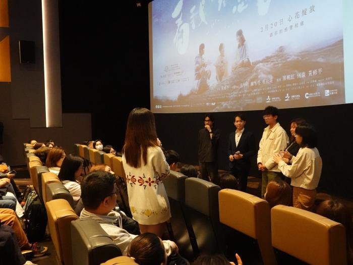 A student sharing her reflections and insights on the film