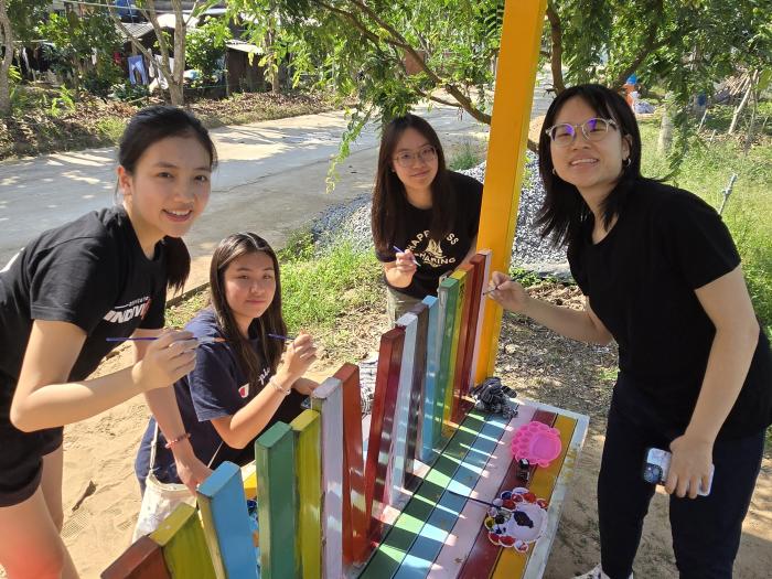 Volunteers refurbishing EVG Library, a new hang-out spot for local children and youth