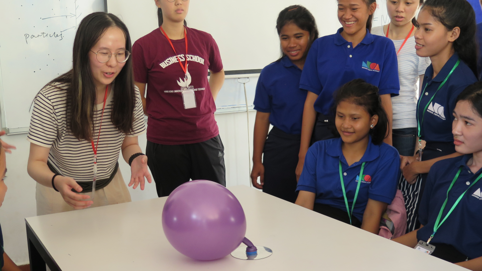 Conducting fun experiment with children