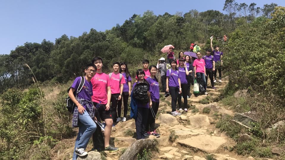 Hiking along the trail to enjoy the beautiful nature and learn to be a responsible hiker