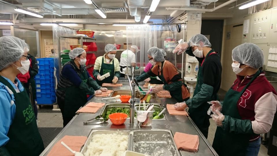 Food is being collected