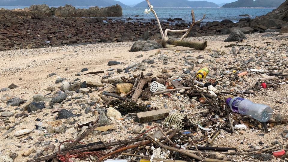 Rubbish left on the beach