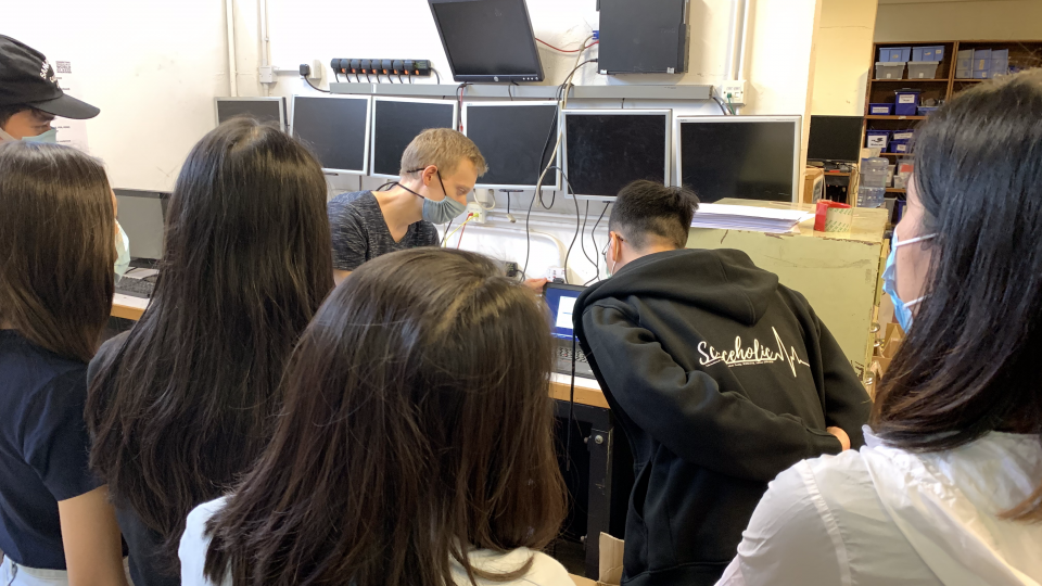 Student visiting the plant