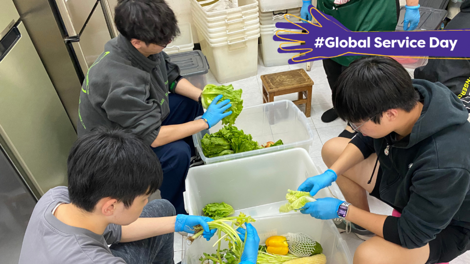 Volunteers ensuring the food is of good quality
