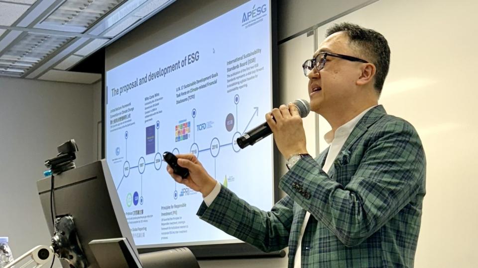 Mr. Joseph Mak shared his insight on creating a sustainable future with students