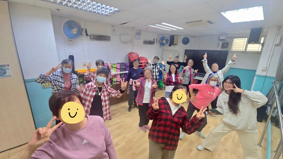 Kpop dance class with elderly