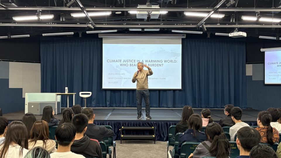 Mr Leung Wing Mo sharing his insights on climate justice
