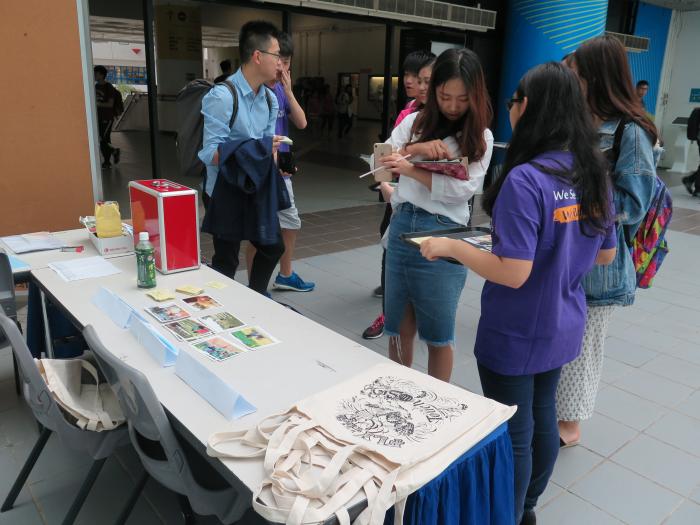 Volunteers promoting the fund-raising event