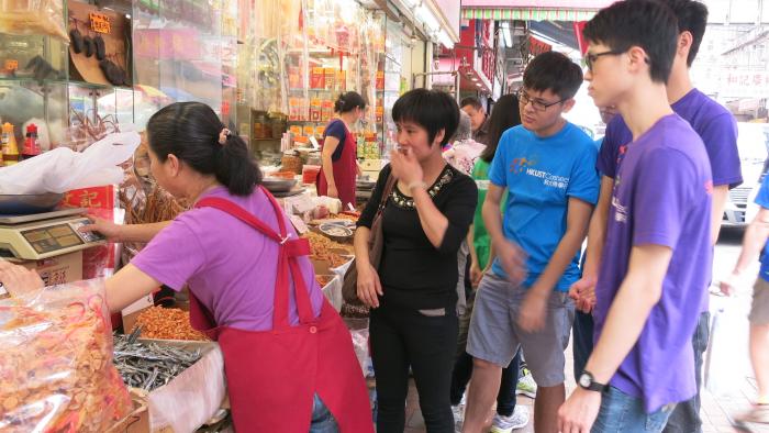 Buying ingredients in the wet market