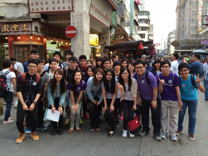 A group photo of volunteers before the service