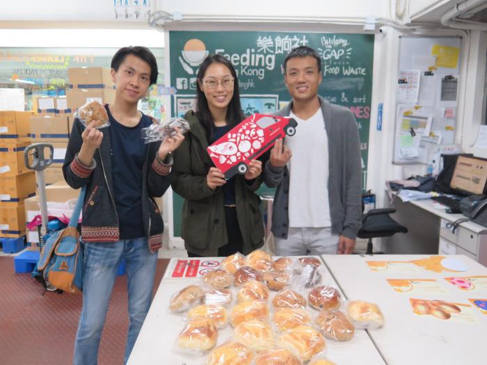 We are collecting fresh bread!