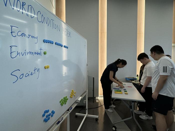 Participants striving hard to improve the interim result of their unbalanced "world" 