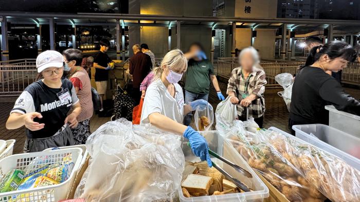 Sharing food with families in need