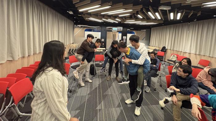 Students experiencing different scenarios during the simulation